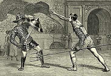 What type of gladiator was armed with a trident and net?