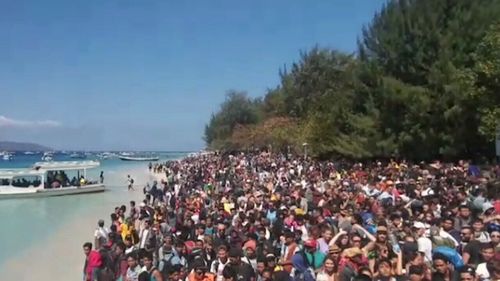 Thousands are trying to flee the area. Picture: Supplied