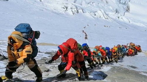 There is effectively no limit on how many people can climb Mount Everest at once.