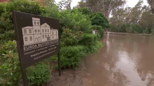 Euroa's roads have been inundated. (9NEWS)