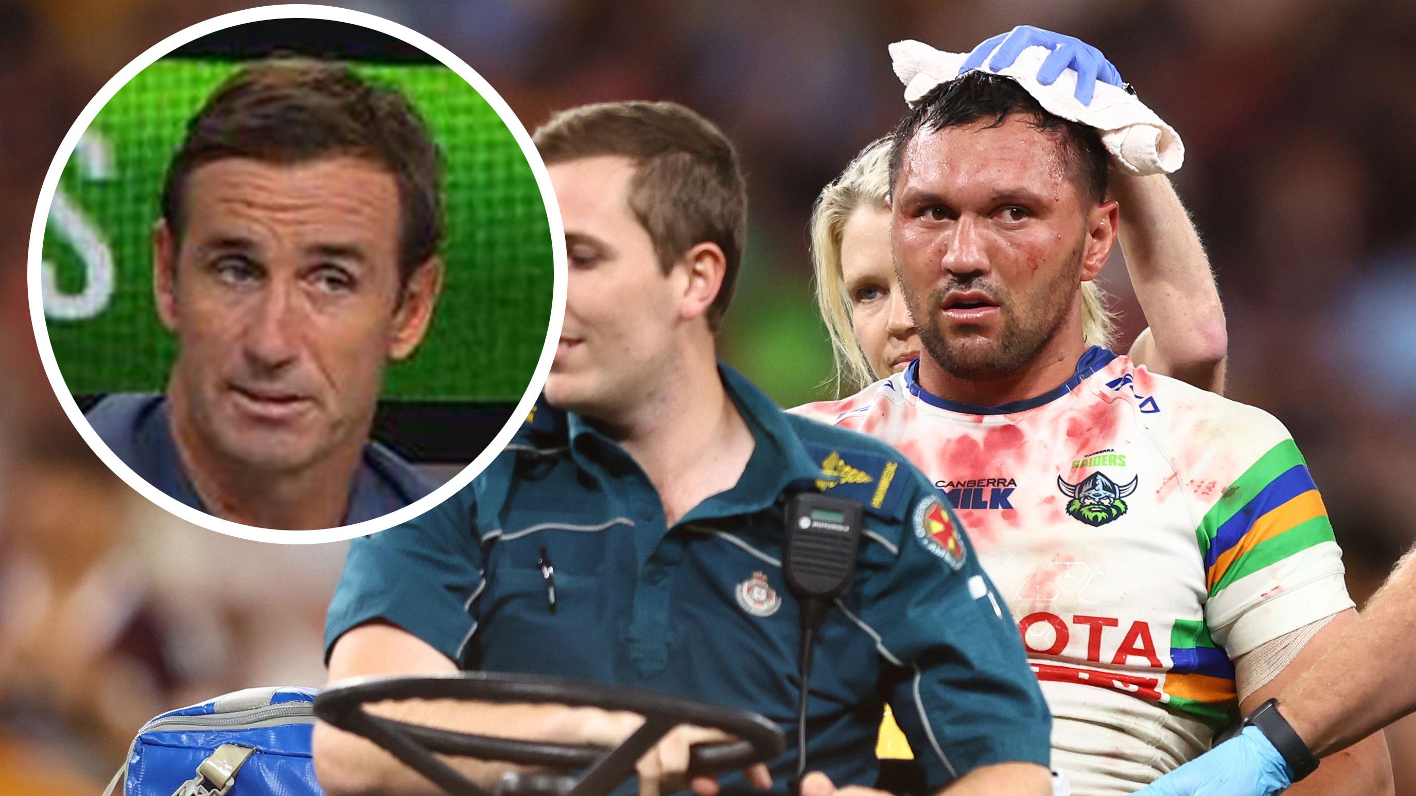 Andrew Johns could not believe Marty Taupau was penalised for his hit on Jordan Rapana.