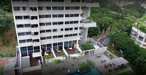 The BBQ pit area on level 5 of Spottiswoode 18 condominium, where Nasiari Sunee was fatally struck in the head with a win bottle, can be seen in the bottom right corner of this image.