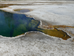 In this photo provided by the National Park Service is the Abyss Pool hot spring in the southern part of Yellowstone National Park, Wy., in June 2015. 