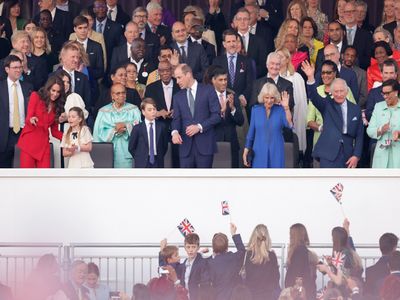 Prince and Princess of Wales enjoying King's Coronation Concert