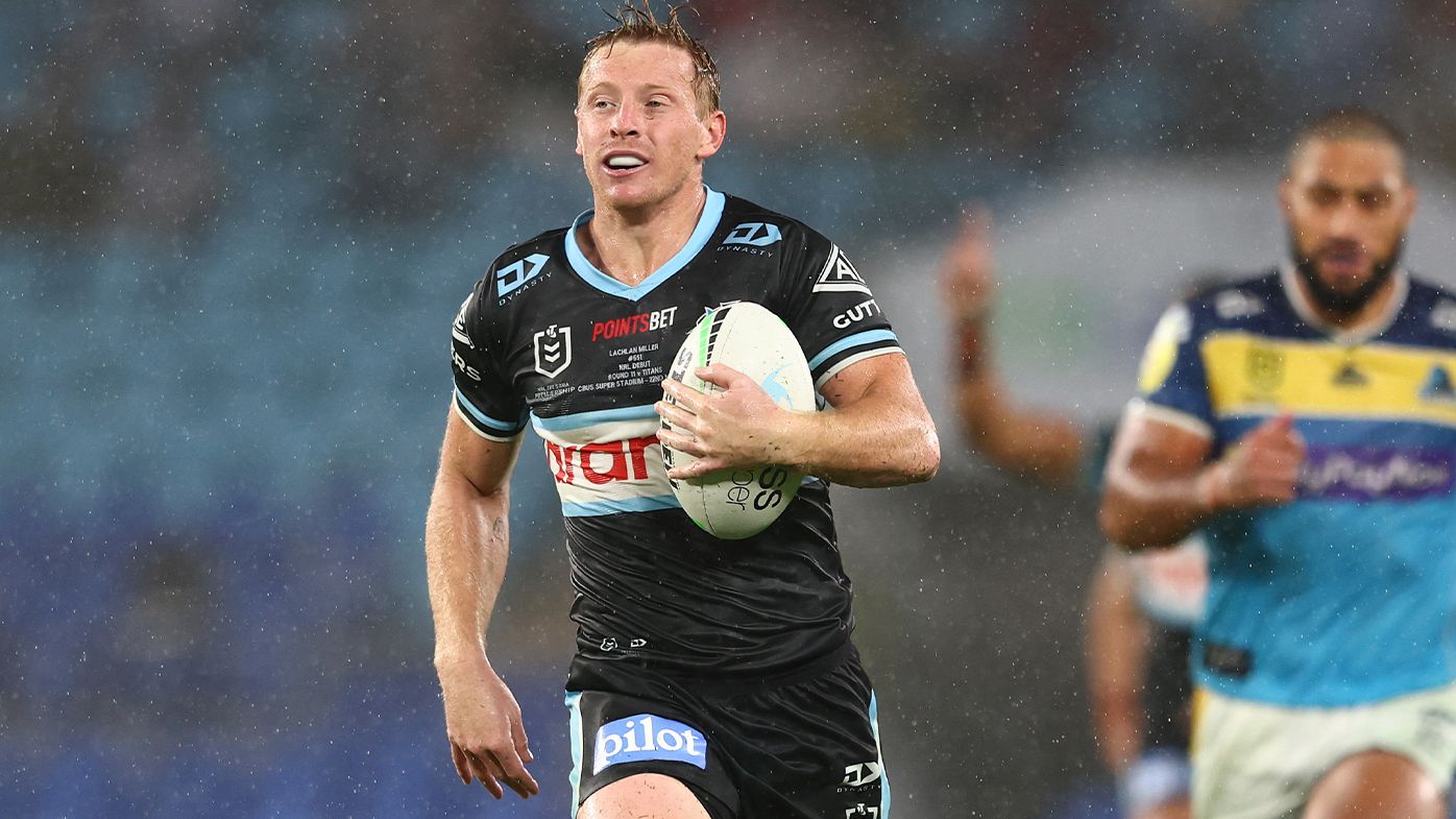 Olympian Lachlan Miller shines on NRL debut as Sharks topple Titans on the Gold Coast