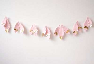<a href="https://www.etsy.com/au/listing/486550403/feather-garland-girl-nursery-decor?ga_order=most_relevant&amp;ga_search_type=all&amp;ga_view_type=gallery&amp;ga_search_query=pink%20gold%20nursery&amp;ref=sr_gallery_15" target="_blank">Lily Razz Feather Garland, $39.</a>