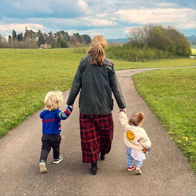 Boris Johnson's wife Carrie Johnson with kids Wilfred and Romy