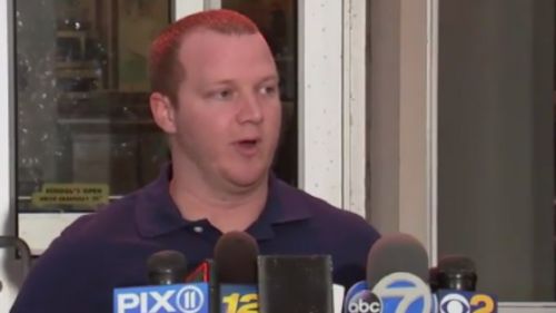 NYPD Officer Ryan Nash, 28, speaks to reporters after being hailed a hero for taking down the NYC terror suspect. 