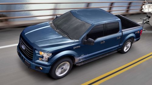 The father was struck and killed by a 2017 Ford F-150 ute like this one.