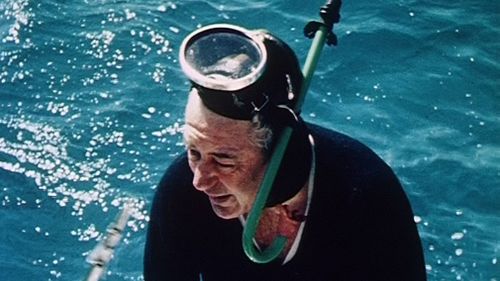 Harold Holt enjoyed swimming and spearfishing. (AAP)