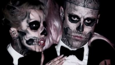 'Zombie Boy' Rick Genest in 'Born This Way' video.