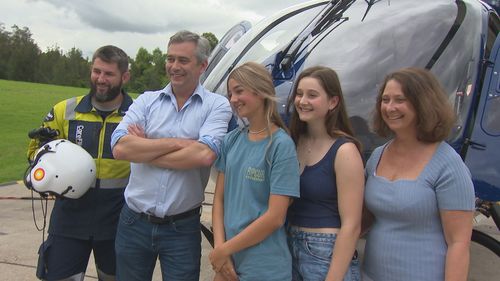 Sydney teenager meets Careflight medical team a year after serious boating accident.