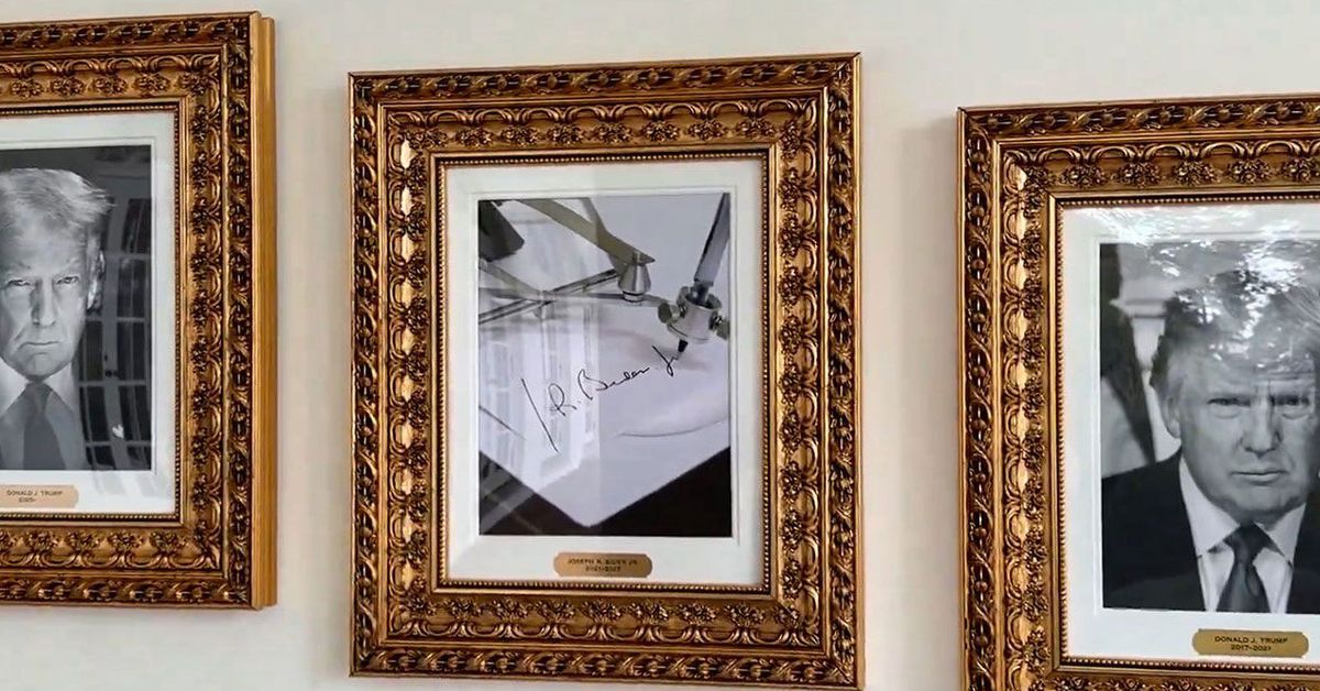 Trump White House Hangs Image of Biden Autopen Signature in New 'Pr...
