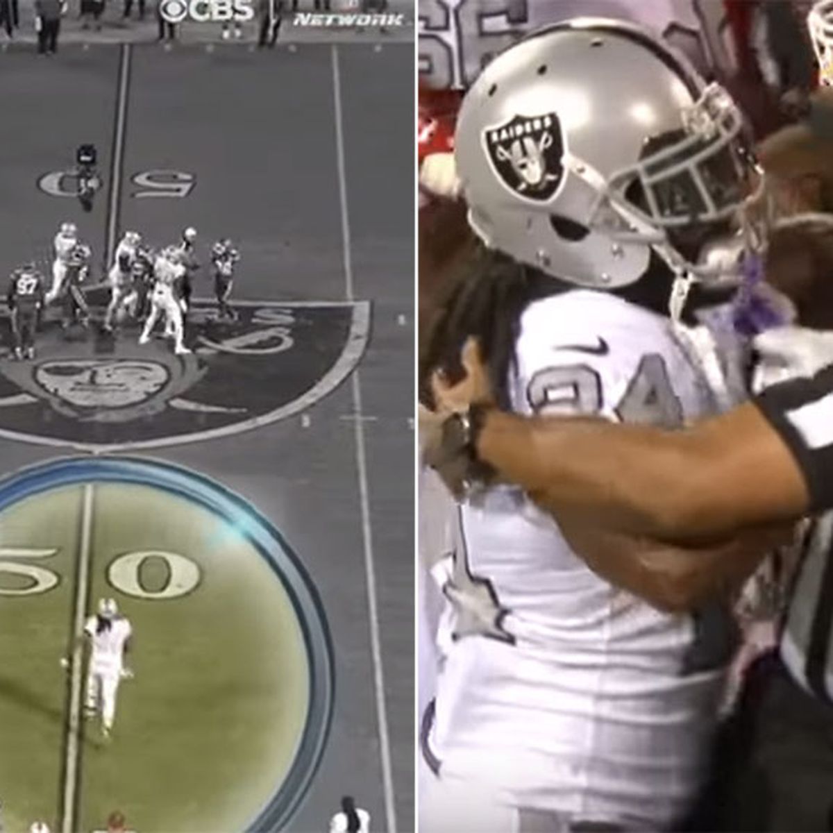 Raiders' Marshawn Lynch ejected after making contact with official