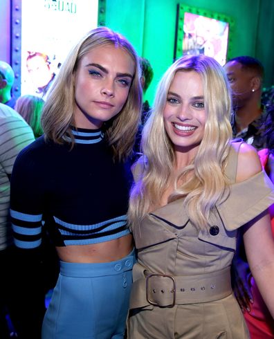 Cara Delevingne and Margot Robbie attend the Samsung Experience at San Diego Comic-Con 2016 at Hard Rock Hotel San Diego on July 23, 2016.