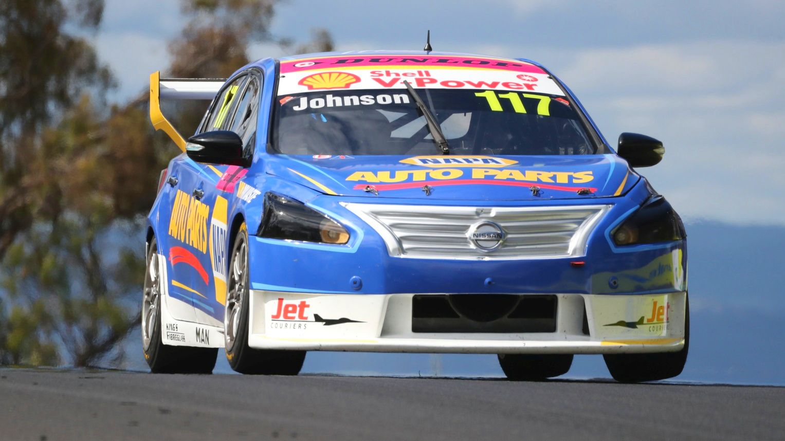 Jett Johnson is racing a Nissan Altima in the Super3 class of the Dunlop Series.