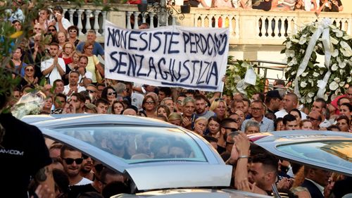 The funerals of Giovanni Battiloro, Matteo Bertonati, Gerardo Esposito and Antonio Stanzione, the four boys who died in the the Morandi Bridge disaster.