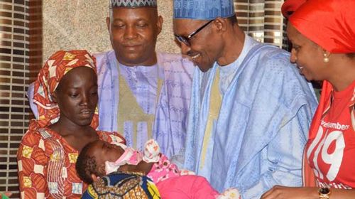 Amina Ali has met the Nigerian president, after she was found two days ago. 