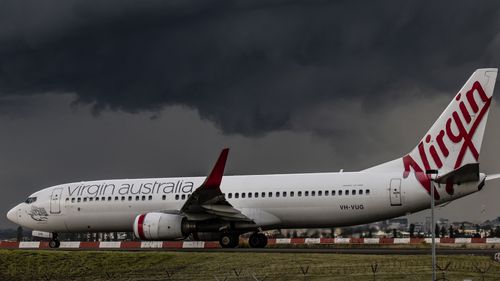 A Virgin Australia plane at Sydney's Kingsford Smith Airport.