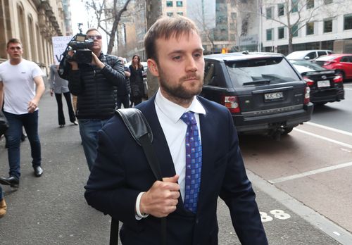 Andrew Nolch, 29, fronted the Melbourne Magistrates Court today.