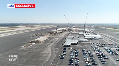 Western Sydney Airport CEO Simon Hickey said 30 per cent of the workforce is currently "learning workers". 