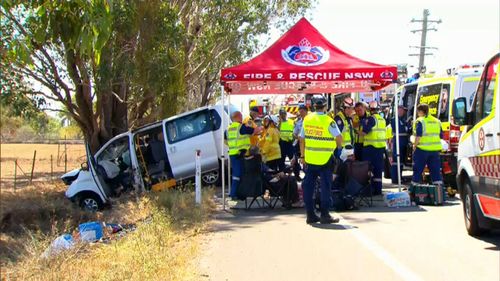 NSW Fire &amp; Rescue were quick to the scene to treat the injured. (9NEWS)