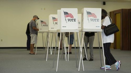 Voters casting their ballots early in Spotsylvania, Virginia.