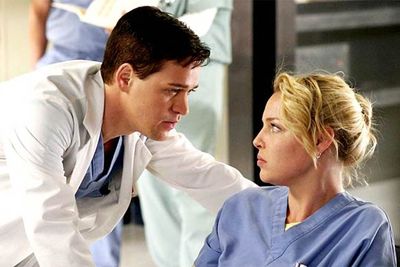 T.R. Knight and Katherine Heigl had great onscreen chemistry... as friends. As lovers, they induced vomiting. Their thankfully short-lived relationship was one of the least convincing storylines <em>Grey's</em> ever pulled. George was later killed off, guaranteeing they could never ever ever hook up again (at least without it being super-gross).