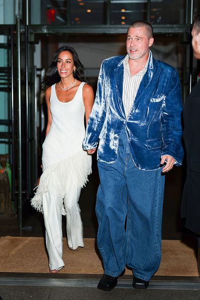 NEW YORK, NEW YORK - JUNE 14: Brad Pitt and Ines de Ramon are seen on June 14, 2025 in New York City. (Photo by Aeon/GC Images)