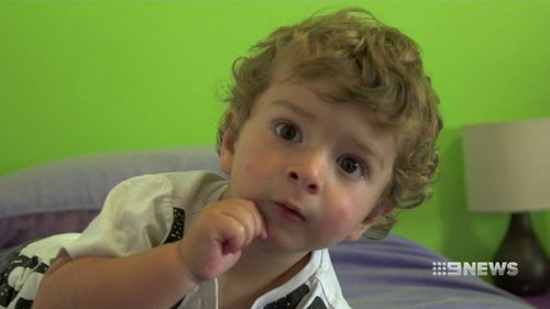 Matt might only be two, but already he's drumming like a super star. (9NEWS)