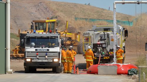 Total fire bans have also been issued for 10 of South Australia's 15 districts - including the Adelaide metropolitan area. Picture: AAP.