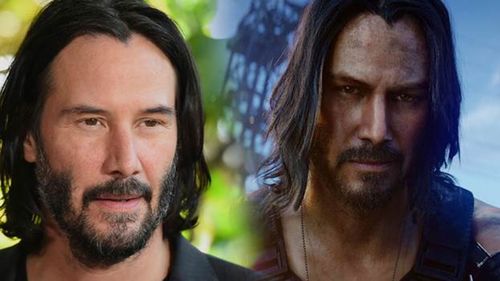 Keanu Reeves plays the character Johnny Silverhand, a hot-headed rockstar.