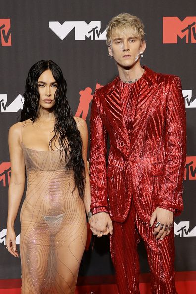 Megan Fox and Machine Gun Kelly attend the 2021 MTV Video Music Awards at Barclays Center on September 12, 2021 in the Brooklyn borough of New York City. 