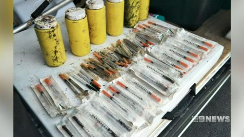 Sixty-three syringes were found in the area surrounding Perry's Bend reserve.