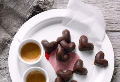 Lee Holmes' love heart chocolates