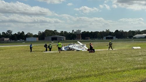 Light plane crash at Bankstown