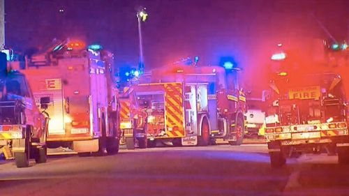 The 69-year-old man and his great-grandson were rushed to hospital after a fire in Perth's south-east. Picture: 9NEWS