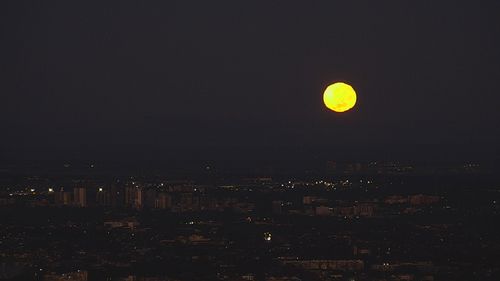The moon reached the peak of its cycle last night.