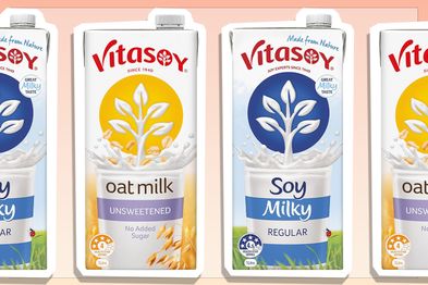 9PR: Vitasoy Unsweetened Long Life Oat Milk, 1L and Vitasoy Milky Regular Long Life Soy Milk, 1L