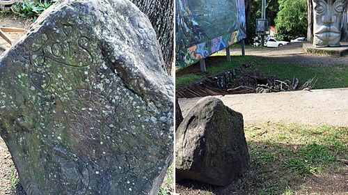 'Lois rock': Nimbin locals have created a memorial in Nimbin Park to remember their friend, Lois Roberts.