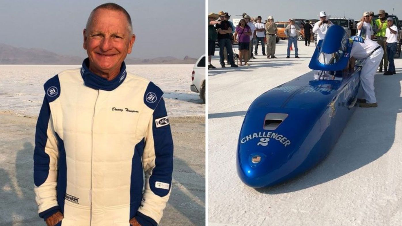 American race car driver Danny Thompson breaks land speed record