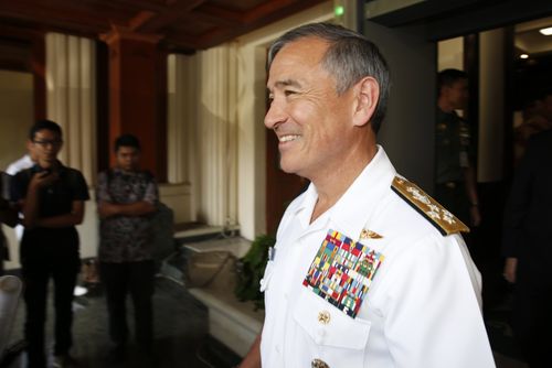 As head of US pacific command Admiral Harris is based in Hawaii and oversees 375,000 military and civilian personnel, 1100 aircraft and 200 ships including five aircraft carriers.

