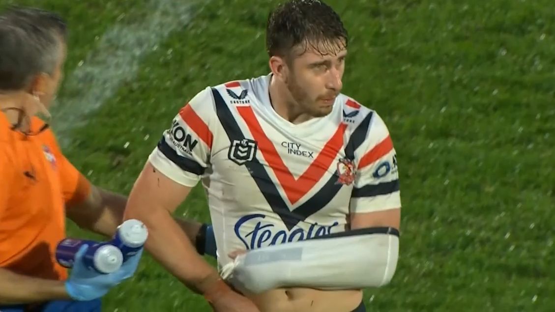 Roosters hooker Brandon Smith taken to hospital after win over Warriors