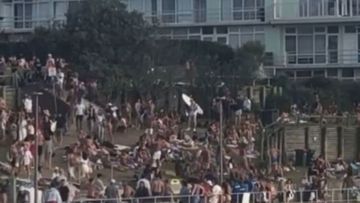 Hundreds of partygoers have been filmed gathering in North Bondi.