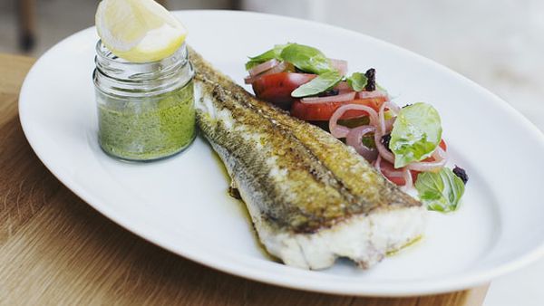 The Fish Shop S Whole Flathead With Mint And Parsley Sauce 9kitchen