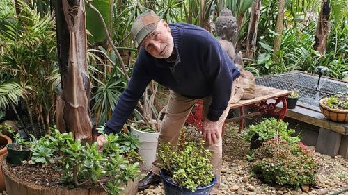 Glenn Diamond developed a Buruli ulcer after gardening at his home on the Mornington Peninsula.