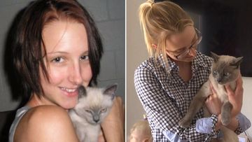 Former Cotton Tree resident Krista Abbott was a teen when her then-kitten "Ally" went missing. (9NEWS)