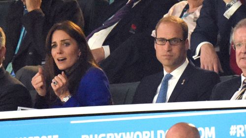 Kate clenched her fists as the game heated up. (Getty)
