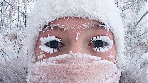 Even the eyelashes freeze: Russia sees minus 67 degrees C