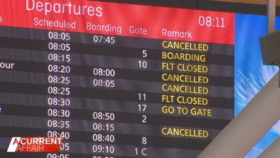 Flights were cancelled during the pandemic.